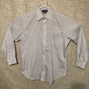 Lauren Ralph Lauren Men’s Non Iron Long Sleeve Button Down Striped Shirt Sz 16